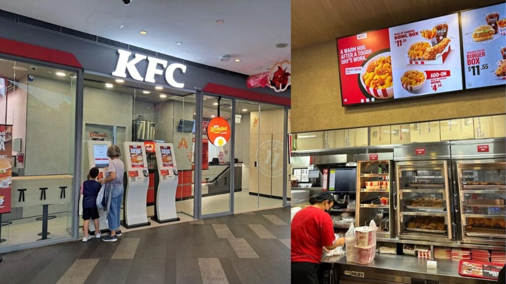 KFC The Star Vista: "Halal KFC fried chicken fast food restaurant storefront at Star Vista B1-13 Singapore"