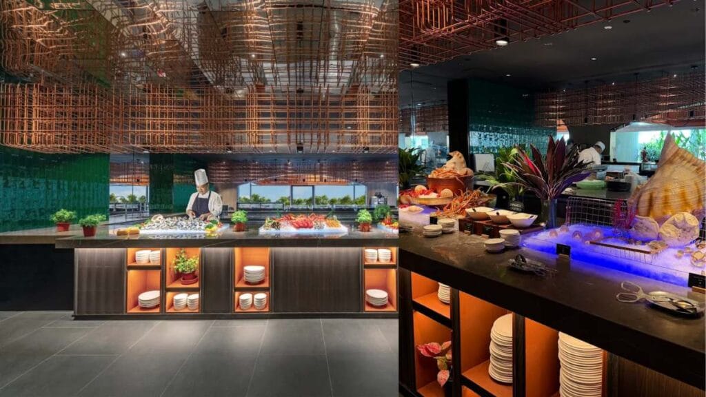 Fresh farm-to-table greens and international dishes at the Peppermint halal buffet at PARKROYAL COLLECTION Marina Bay.