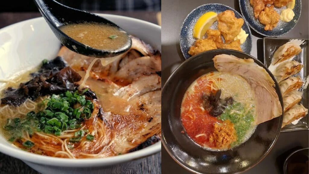 A comforting bowl of thick tonkotsu soup with soft melt in your mouth chashu at Ramen Hitoyoshi showcasing the traditional style of the best ramen in Singapore