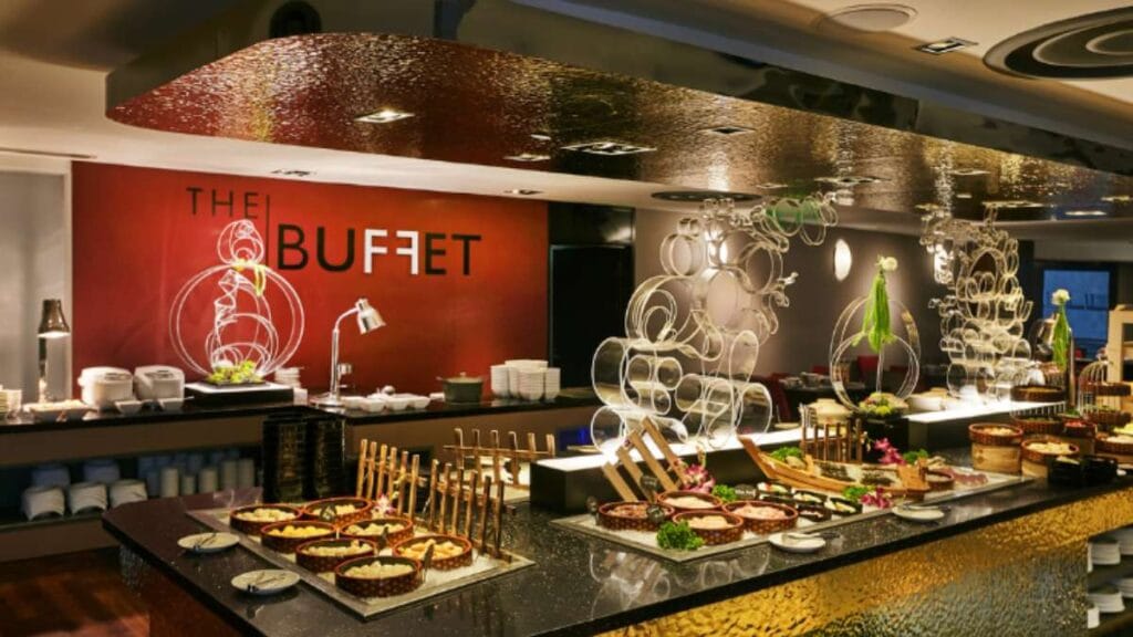 Premium seafood steamboat and hotpot station at The Buffet Restaurant in M Hotel Singapore.
