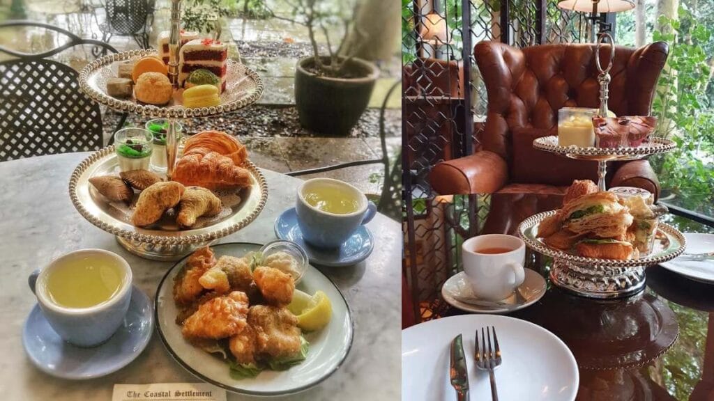 The Coastal Settlement: Botanical garden high tea in Changi with vintage cars and free-flow coffee for the best high tea Singapore.  