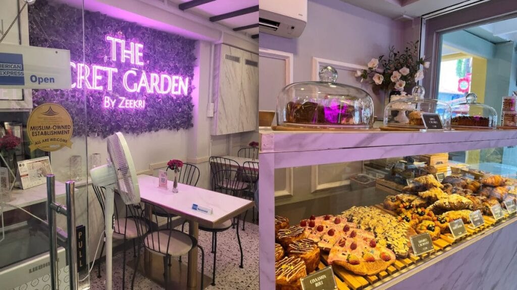 The Secret Garden By Zeekri premium halal sit-down restaurant and cafe with air-conditioned dining near Arab Street.
