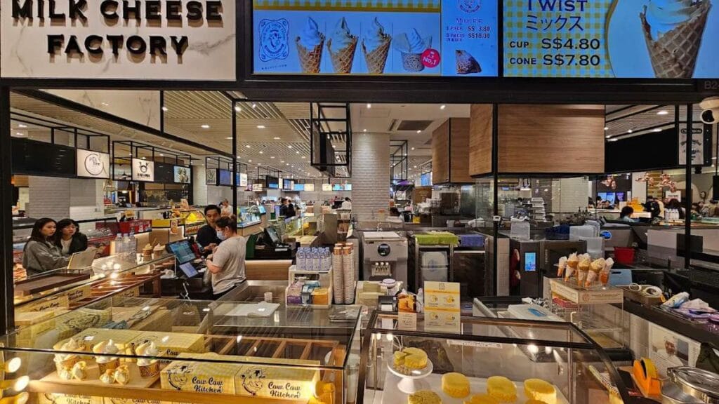Japanese milk cheese cookies and soft serve at Tokyo Milk Cheese Factory Jewel