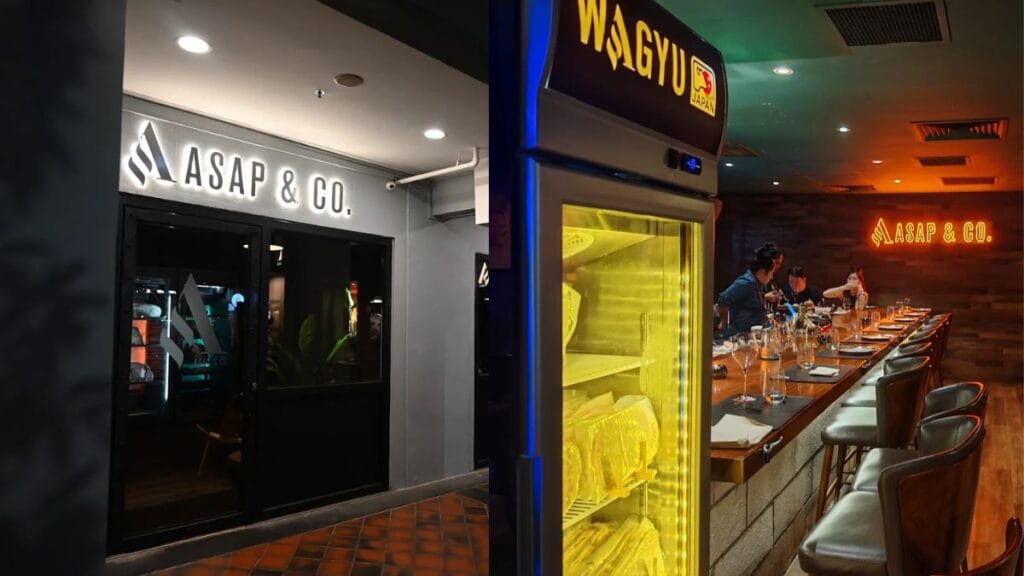 Premium award-winning steakhouse interior at ASAP & Co, a top destination for halal Telok Ayer food.