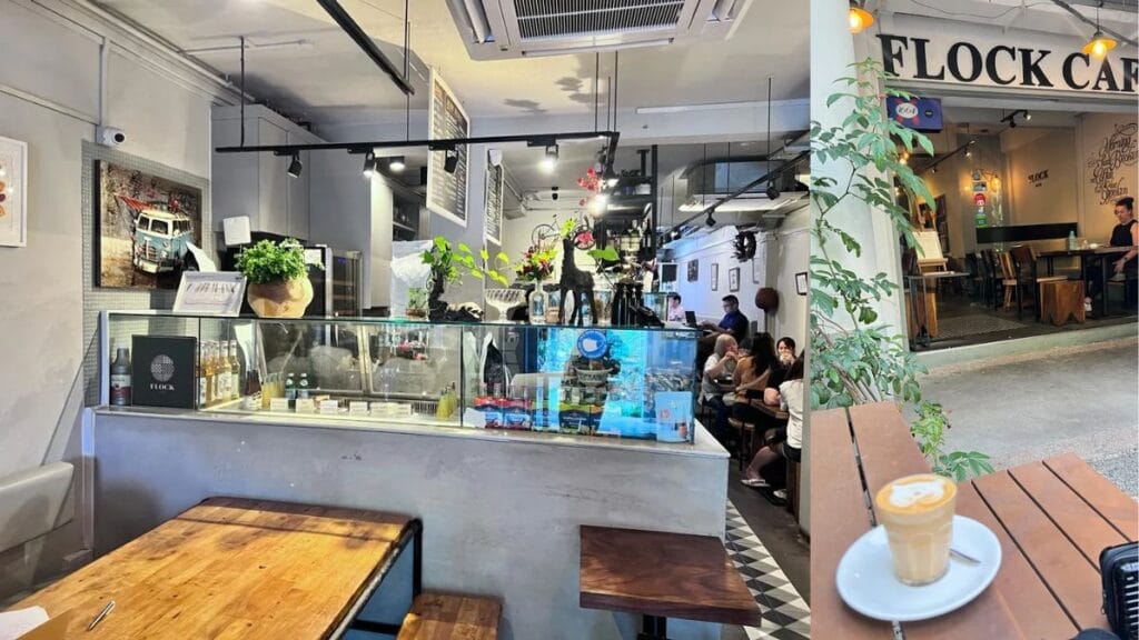 Best Dog Cafe Singapore: 26 Pet-Friendly Spots (2026) 15 A dog relaxing in the shaded outdoor seating area of Flock Cafe, a neighborhood dog cafe in Tiong Bahru.