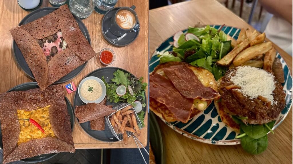 Authentic savoury buckwheat galette and sweet crepe at French Fold, a classic European Telok Ayer food choice.