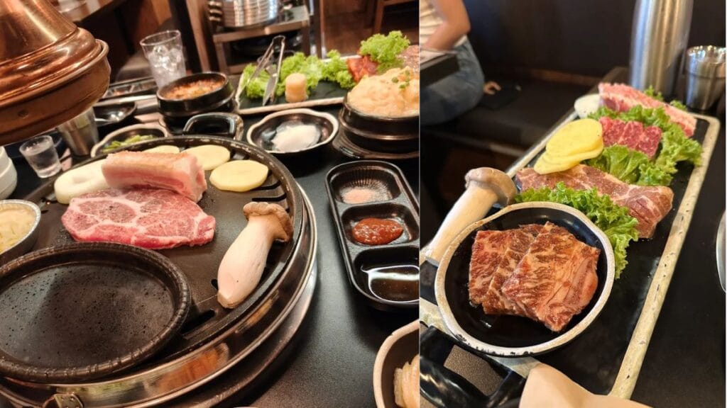 Value-for-money DIY Korean lunch set with stew and BBQ meat, a staple for Telok Ayer food lovers.