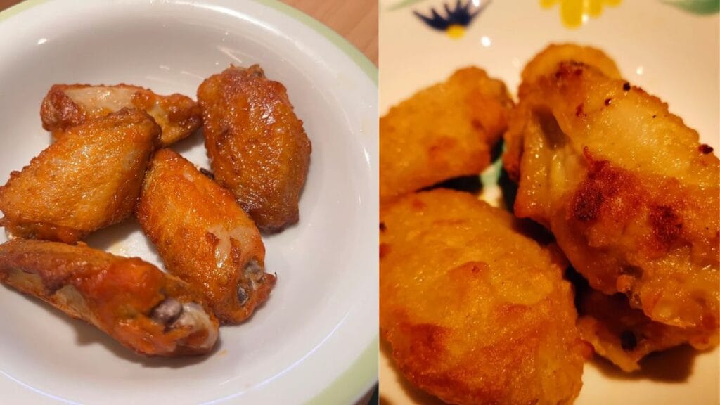 Best Saizeriya menu items to order featuring a plate of crispy spicy chicken wings.