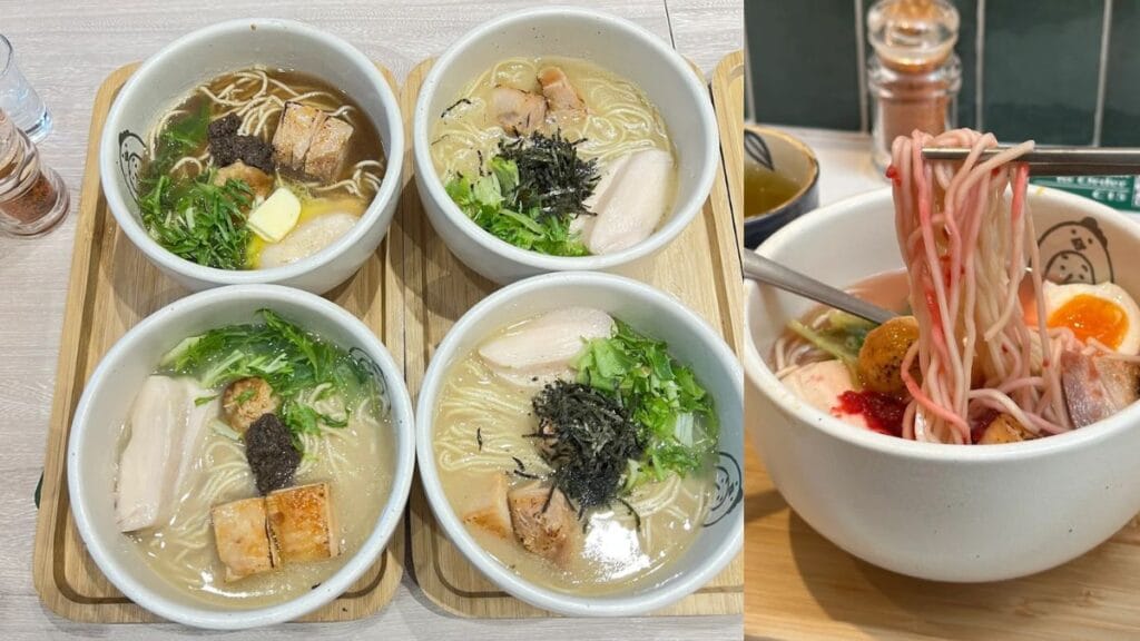 Hot bowl of Tokyo-style toripaitan chicken broth ramen at Tori San, perfect for a quick Telok Ayer lunch.