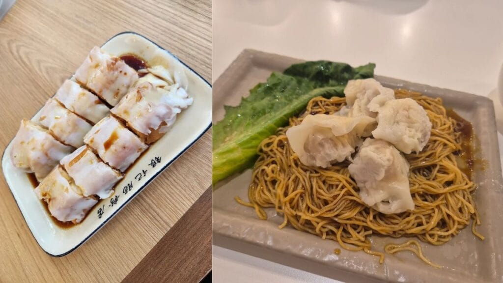 Silky Zha Leong fried dough roll and Char Siew rice roll at YinJi, an award-winning Telok Ayer food.